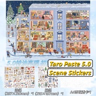 【24h⭐】Taro Paste Small Box 5.0  Stickers Special Oil Bright Film DIY Cubicle Series 3D Landscaping