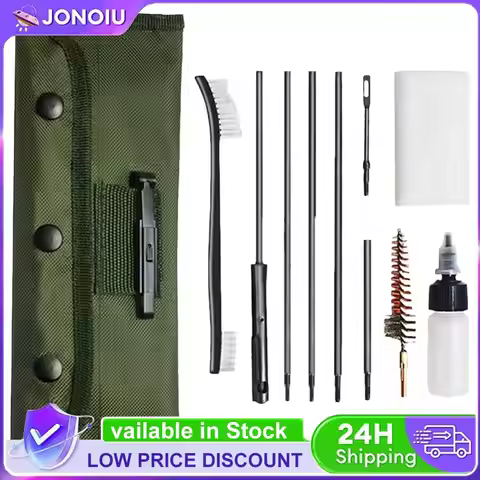 12pcs/Set Pistol Handguns Rod Cleaner Brush Tools Cleaning Brush Kit Gun Cleaner Set for .22LR .223 