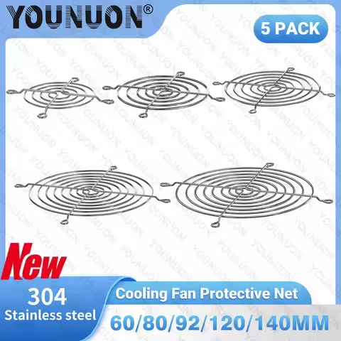 5PCS NEW 304 Stainless Steel Fan Guard Grill 60MM 80MM 92MM 120MM 140MM Cooling Fan Grill Fan Protec