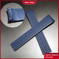 For 21mm Patek Philippe Aquanaut 5164A 5167A 5167R strap Blue Cruved Rubber Watch Band