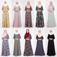 Dress Muslimah XS-5XL Printed Jubah Nursing Friendly Pt. 7 by EJ STYLE (Dress Muslimah/Jubah Plus Si
