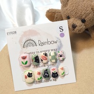 Rainbow handmade cute presson nails for S size gallery2
