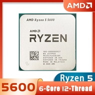 AMD Ryzen 5 R5 5600 3.5 GHz 6-Core 12-เครื่องประมวลผลซีพียู7NM L3 = 32M 100-000000927ซ็อกเก็ต AM4ใหม่และไม่มี CPD ที่เย็นกว่า