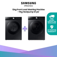 Samsung WW12BB944DGBSP Front Load Washing Machine, 12KG, 4 Ticks + DV90BB9440GBSP Heatpump Dryer, 9KG