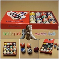 Promo Set Bola Billiard | Stylish | Marble Pattern | Meja 9Ft | 7Ft