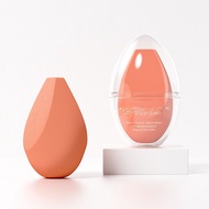 kkv dulce luna tears shape beauty blender makeup sponge spons kosmetik - orange 2cut