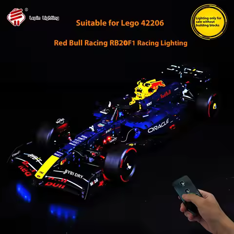 LP Building Light Fixture - Suitable for Lego 42206 Red Bull Racing RB20 F1 Racing Car LED Remote Co