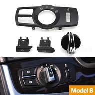 สวิตช์หมุนไฟหน้ารถยนต์ ปุ่มควบคุมไฟตัดหมอก ฝาครอบแผงควบคุม สำหรับ BMW 5 Series 5GT 6S 7S X3 X4 F10 F