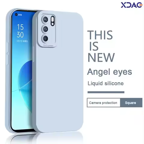 Plain Color Matte Phone Case for OPPO Reno6 Reno 6 Pro Plus Luxury Angel Eyes Soft Liquid Silicone 6