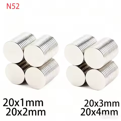 N52 20x1 20x2 20x3 20x4 Magnet neodymium Magnets Nickle Coating Generate round Ebike Search Magnetic