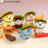 OCEANMAPDZ Burger Animal Plushie, Ultra-Soft PP Cotton Short Plush Fabric Kawaii Foodie Key Chain, E