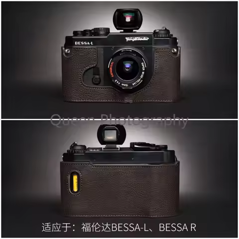 Genuine Leather Camera Body Base Half Case for BESSA R L Camera Bag Cover Bolsos 카메라 레인커버 Polaroide 