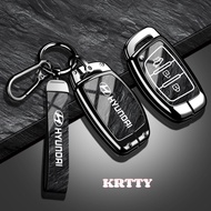For Hyundai Tucson Santa Fe Rena Sonata Elantra Creta Ix35 Ix45 I10 I30 I40 Car Key Case Cover Alloy