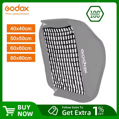 Godox Grid Portable 40X40cm 50X50cm 60X60cm 80x80cm Photo Softbox Honeycomb Grid for Studio Srobe Fl