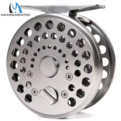 Maximumcatch 2/3/4WT Clicker Pawl Drag Aluminum Fly Reel - Classic Silver Trout Reel for Fly Fishing