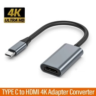 USB C to HDMI 4K Adapter USB3.1 Converter Cable for Phone Tablet PC TV Box Kabel Penukar C ke HDMI 4