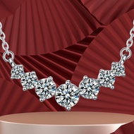 Pendant Necklace Moon Star For Couples Good Meaning Fashion Accessories Real Silver Minimal Style