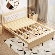 Children Rental Room Adult 1.8m Factory 1.2m Wooden Bed Single Bed 1.5m Real 1m Double Bed Bed Simpl