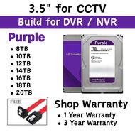 PURPLE Hard Disk 10TB 12TB 14TB 16TB 18TB 20TB HDD 3.5" CCTV HDD Hard Drive Purple Surveillance HDD