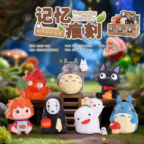 In Stock Hayao Miyazaki Anime Model Memory Imprint Blind Box Desktop Room Ornament Anime Peripherals