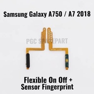 Original Flexible Connector Power On Off+Fingerprint Samsung Galaxy A7 (2018)/A750/A750F/SM-A750F A7