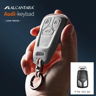Alcantara Leather Car Remote Key Case Cover Shell Fob for Audi 4M S4 S5 S7 TT TTS A4 B9 A5 A6 8S 8W Q5 Q7 TFSIRS Accessories