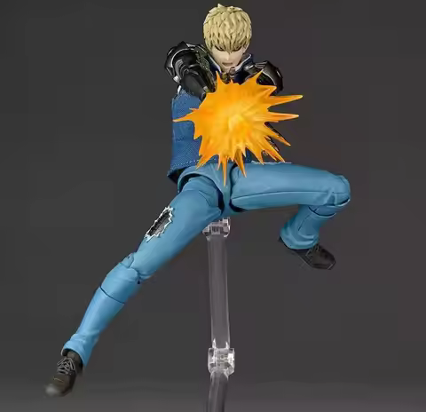 In Stock Ko Genos Anime Action Figures Kaiyodo Revoltech Yamaguchi One Punch Man Figurine Joint Mova