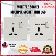 13A 1 Gang Universal Switch Socket / 13A 1 Gang Universal With USB Socket Outlet Electrical Wall Out