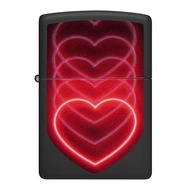 48593 Zippo  Hearts Design ของแท้ (Empty Zippo Lighter without Fuel ไฟแช็กเปล่าไม่มีเชื้อเพลิง)