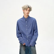 shirt for men plaid shirt clothes for men long sleeves korean shirt casual shirt blue shirt