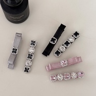 Moouga/New Style Niche Design Girl Group Satin Mercerized Haoshi Bow Hair Clip Bangs Side Clip Broke