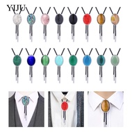 [YIJU] Stylish Cowgirl Bolo Tie Western Necktie Jewelry Shirt Neck Ties Oval Apparel Accessory for D