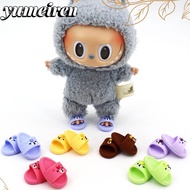YUMEIREN 17cm Labubu Shoes, 3x1.9cm BJD Small Cloth Capybara Shoes, Cute Hand-made PVC DIY Doll Shoe