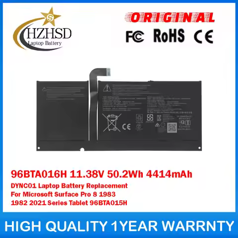 96BTA016H 11.38V 50.2Wh 4414mAh 96BTA015H DYNC01 Laptop Battery Replacement For Microsoft Surface Pr