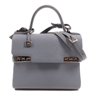 Delvaux 牛皮皮革Tempete Mini銀扣手挽肩背兩用袋