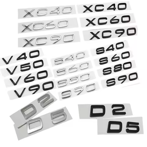 Original ABS AWD T3 T5 T6 T8 B5 D2 D5 Logo Emblem Badge Decal Car Sticker for Volvo C30 V40 V60 S40 