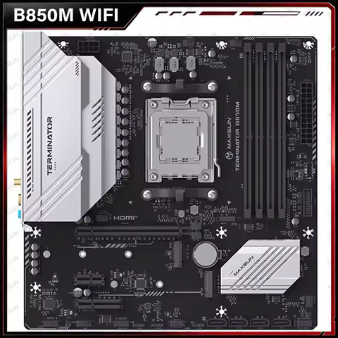 MAXSUN B850M Motherboard AM5, AMD B850 Chipset, Ryzen 7000 9000 CPU Supported, DDR5 8000+MHz OC, 2.5