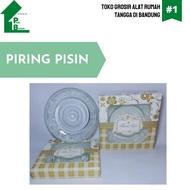 Piring Pisin Lepek Mini Kecil Kaca Beling Murah 6 Pcs