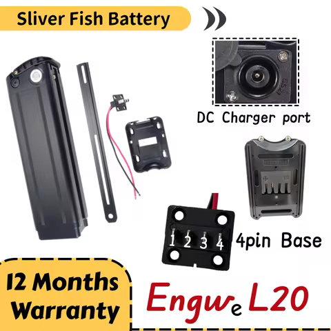 Engw L20 48V 52V 13Ah 15Ah 17.Ah 20Ah Sliver Fish Battery for Engw L20 Lithium Ion Battery
