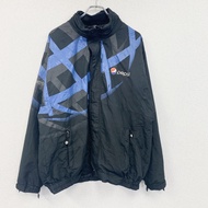 PEPSICO CANADA PEPCI แจ็คเก็ตซิปเต็มตัว ดีไซน์ปกปิดซิป โลโก้บริษัท สีดำ ไซส์ XL เสื้อผ้ามือสอง