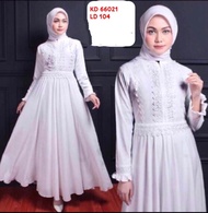 Gamis muslim bahan ceruty premium (L - XXL)