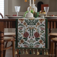Qi Decoration Tea Decoration Pastoral Style Tassel Flag American Style Cover Cloth TV Cabinet Manqi 