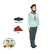 Aksesori Uniform Sekolah Scarf Tunas Puteri Coco / Coklat / WOGLE Pandu Puteri Tunas Puteri Lencana 