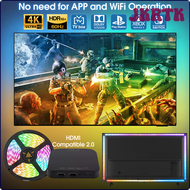 JKRTK Smart Ambient TV Backlight Real-Time Sync Color RGB LED Strip Light Kit for 4K HDMI-compatible 2.0 Device Box 40-85 Inch TV ﻿ HRTWR