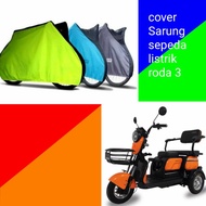 sarung/cover penutup sepeda listrik roda tiga waterproof