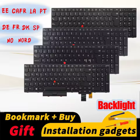 For Lenovo ThinkPad T570/T580/P51S/P52S 01ER582 01ER541 SN20M07934 Backlit Keyboard CAFR DE DK EE SP