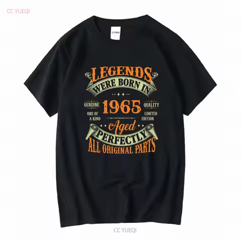 Funny 59th T Shirt Vintage Legends Born In 1965 59 Years Old Summer Style G long or short sleeves vi