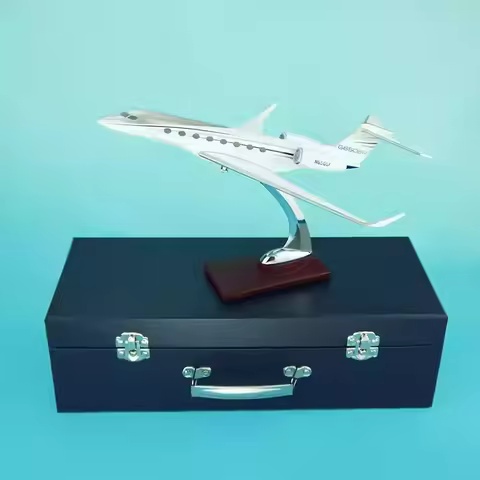 1:100 Scale Resin Die-Cast Airplane Gulfstream G650 Private Jet Business Jet Model Fuselage Length 3