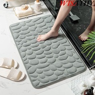 Bath Mat Washable Bathtub Water Absorption Bathroom Cobblestone Embossed