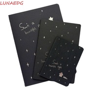 LUNAEDGE Graffiti Notebook Stationery Gifts Art Supplies Sketch Book Inner Page Painting Paper Black